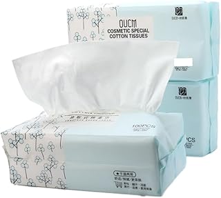 FRCOLOR 100 Peças Toalhetes De Rosto Almofadas De Algodão Descartáveis Para Rosto Almofada De Algodão Descartável Tecido De Algodão Maquiagem Almofadas De Algodão Tecido Extrativo