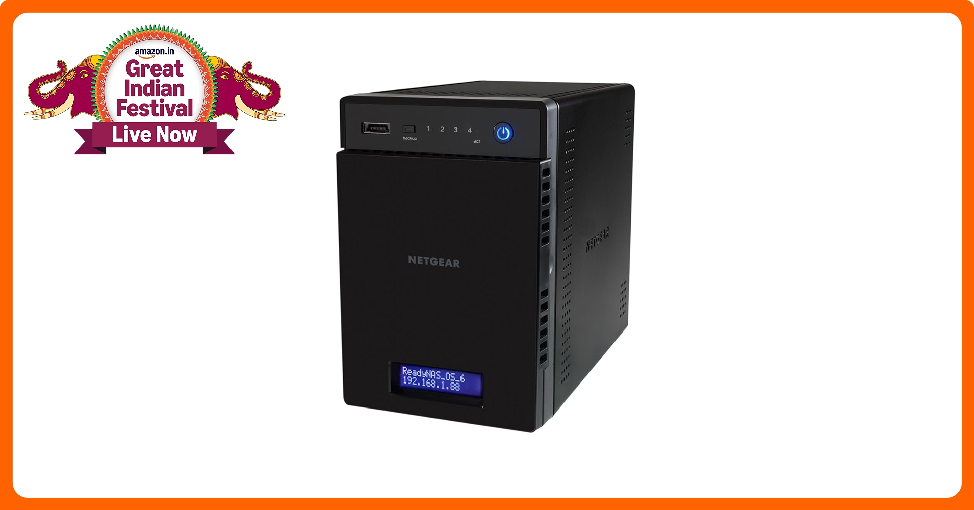 Netgear ReadyNAS 214 with 24TB (4x6TB SATA Hard Disk); 4Bay