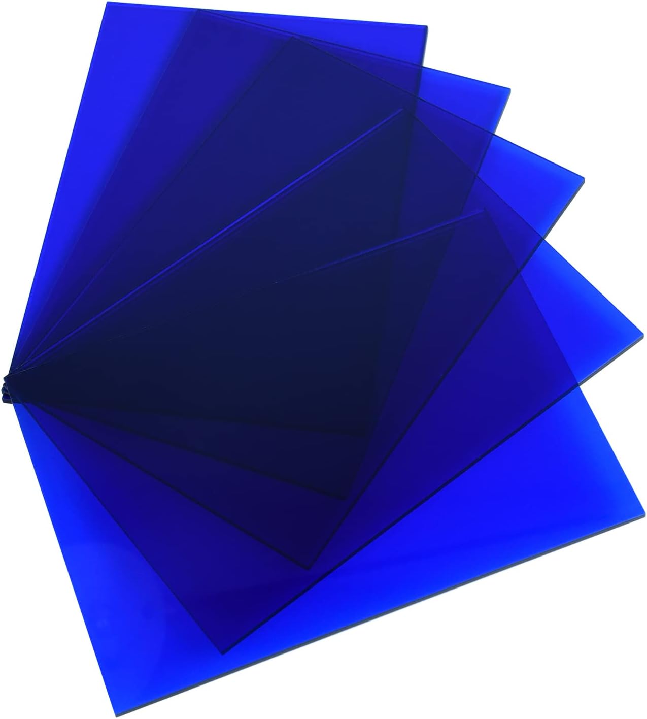 5 Pack Acrylic Sheet Blue Translucent Colored Transparent Sheets Easy to Cut for DIY Art Projects,Crafting,Display Project,Signs,Painting,Laser Cutting Plastic Plexiglass Panel 8x12 2.8mm Thick