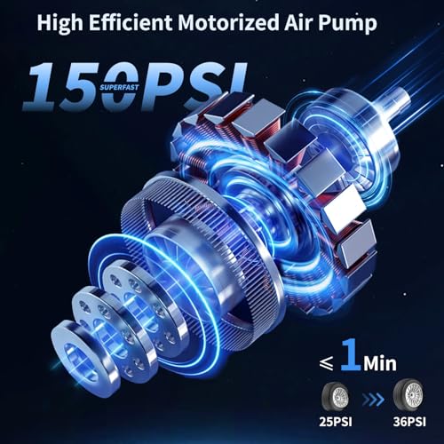 Nanming 12000mAh Cordless Portable Tire Inflator Air Compressor w/ 150PSI and Auto-Stop 16.99 + Free Shipping + 50% Off Code 7SYWGJZ0 - image 2