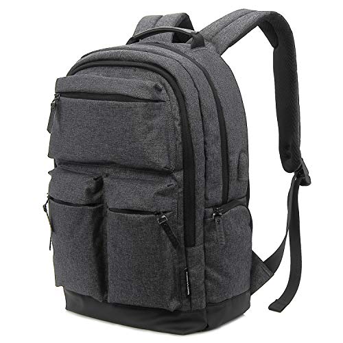 Preisvergleich Produktbild KINGSLONG Rucksack Herren Laptop Rucksack USB-Anschluss Research Rucksack umhängetasche Schulrucksack Outdoor Rucksack Business Rucksack (15,6 Zoll, Dunkelgrau)