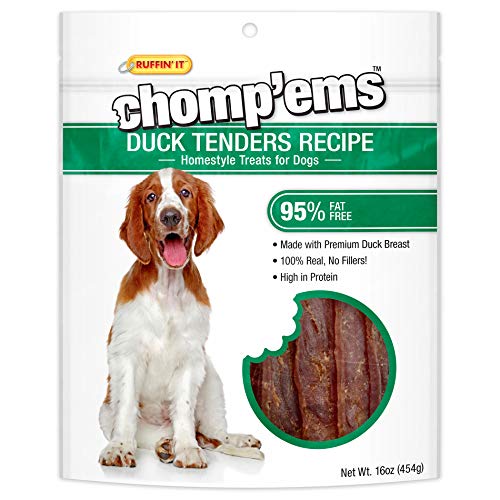 Chomp'ems Westminster Pet Duck Tenders Homestyle for Dogs 95% Fat Free 16oz Bag
