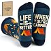 Gifts for Men - Funny Camping Socks for Men and Women, Unique Gifts for Campers – Perfect Camping Essentials, Accessories, and Stocking Stuffers – Funny Christmas Socks and Camper Must-Haves