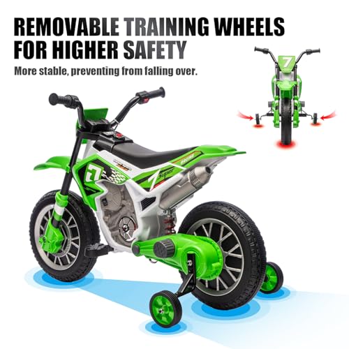 Image of JOYLDIAS Kids Motorcycle, 12V7A Battery-Powered Ride On Motorcycle for Kids