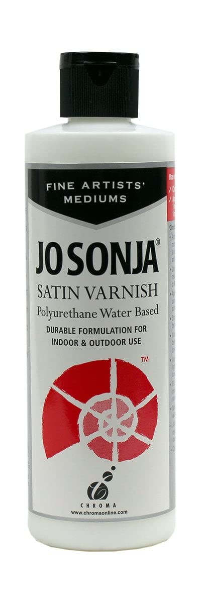 Jo Sonja Polyurethane Satin Varnish - 8oz Bottle