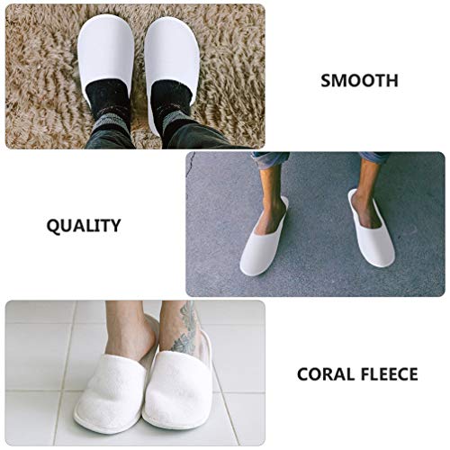Lurrose 12 paar wegwerppantoffels koraal fleece - Image 3