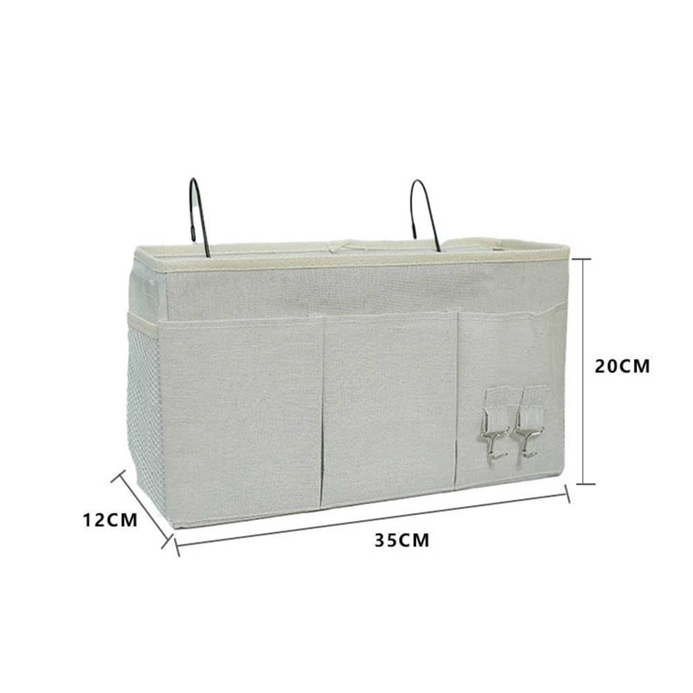 Borsa Appendiletto Multifunzione Con Griglia, Grigio - Organizer Per Comodino, Libri, Oggetti