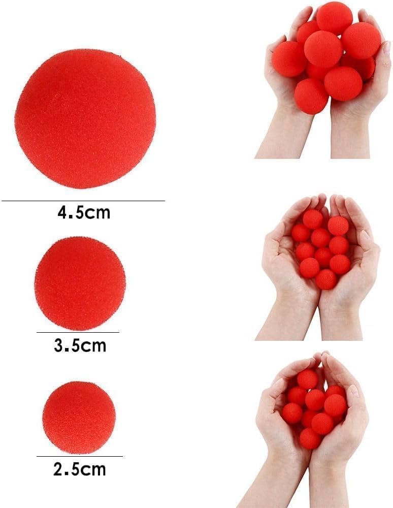 Ymhapp 10Pcs Red Sponge Balls Soft Magic Sponge Balls Combo Close-Up Magic Street Classical Comedy Trick Props with Instructions(3.5cm) - Image 3