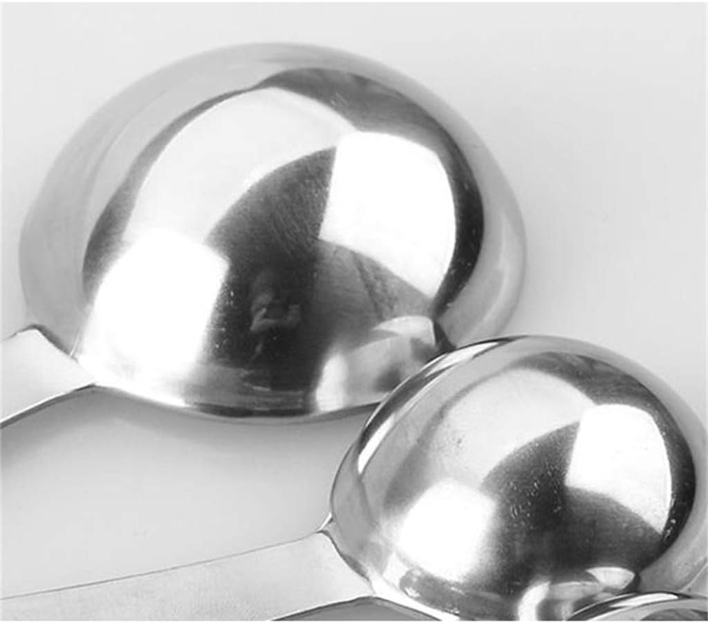 Measuring Spoon, Stainless Steel Five-piece Suit Non-slip Silica Gel Handle Baking Tool Kitchen Measuring