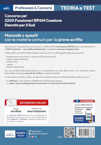 Concorso 2200 Funzionari Ripam Coesione. Materie Comuni A Tutti I Profili Per La Prova Scritta - 2
