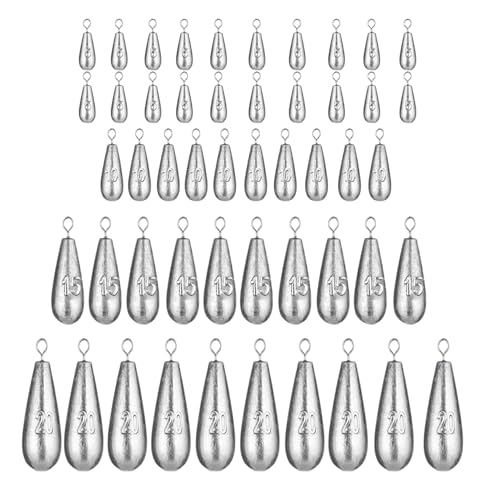 50 pièces Plomb Peche mer,plombs de pêche,Petits...