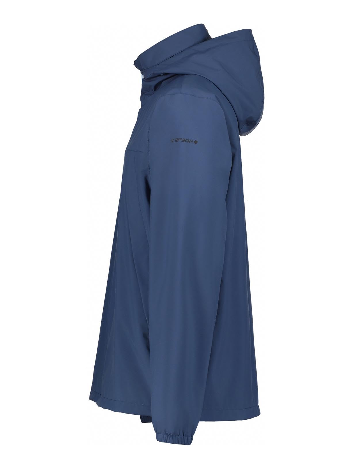 Icepeak Brocton - Giacca impermeabile da uomo con cappuccio (10.000 mm), traspirante e compatta, ideale per attività all'aperto e quotidiane.
