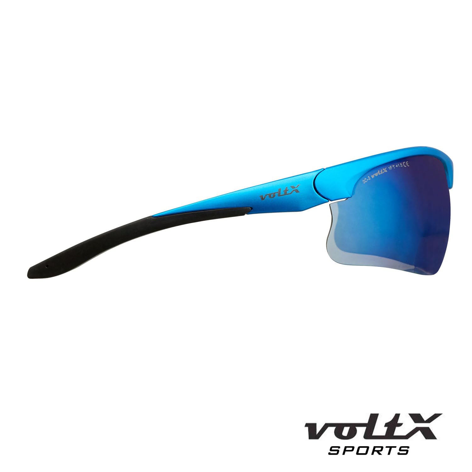 voltX CONSTRUCTOR ULTIMATE Bifokale Schutzbrille mit Lesehilfe (Blauer rahmen, blau verspiegelte Gläser +2,0 Dioptrien)