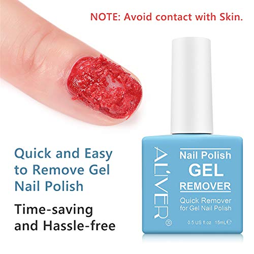 Gel Nail Polish Remover - Professional Easily & Quickly Remove Gel Nail Polish Soak-Off Gel Polish - Peel Off In 3-6 Minutes - 15ml