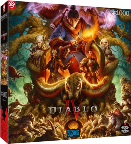 Good Loot Gaming: Diablo IV Horadrim - 1000 Piece Jigsaw Puzzle - Game Puzzle - for Video Game Fans - Gamer Puzzle -for Adults and Children 12+ - 27" X 19"