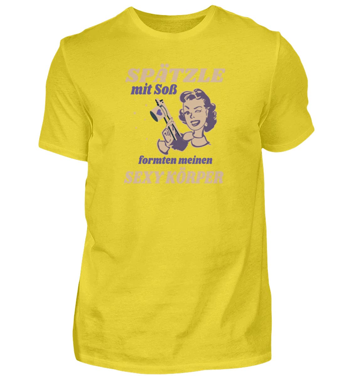 T-shirt Spätzle mit Soß or L : finis les hauts banals et sans style
