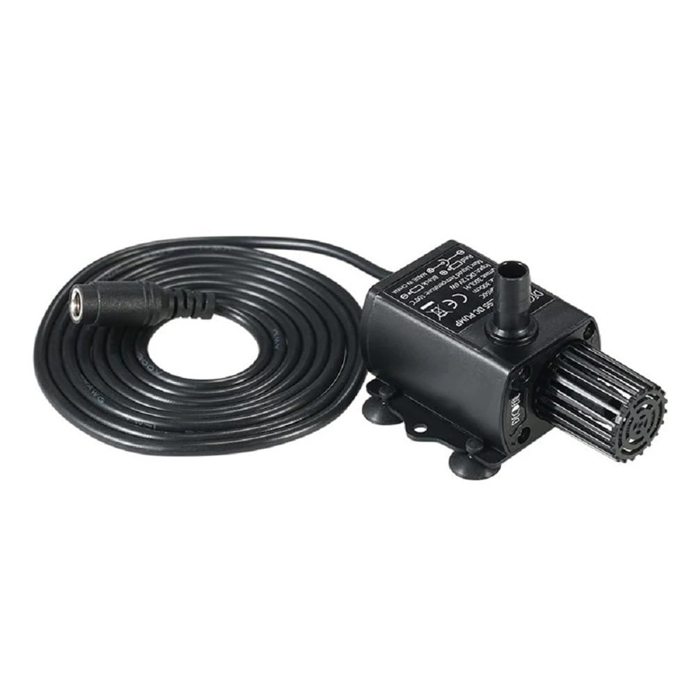 Riloer 400L/H Ultra Quiet DC 12V 830mA Submersible Pool Water Pump, 100% Waterproof Water Pump Universal for Fountain Water Dispenser Car Cycle System for Outdoor Garden (QR50D 400L/H 10W) — image 1