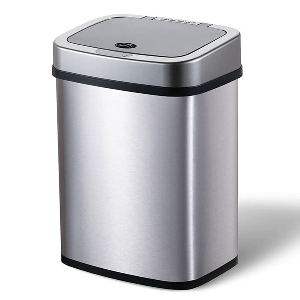 Papelera de Interior, Papelera de Cocina, Papelera doméstica, Sensor igente para Sala de Estar, baño, Papelera de Basura y Reciclaje de 12 l.