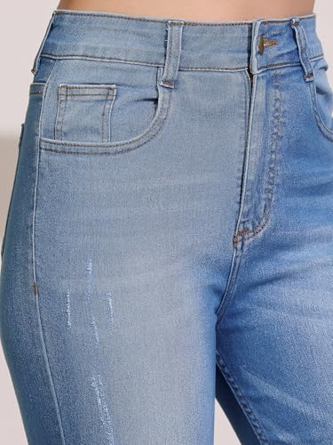 Image of Dolce Crudo Distressed High Rise Skinny Jeans for Women