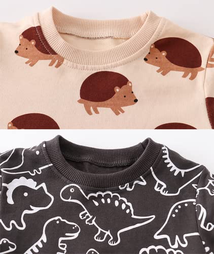 Image of Toddler Boys Crewneck Sweatshirt, Cotton Long-Sleeve Pullover Cartoon Print