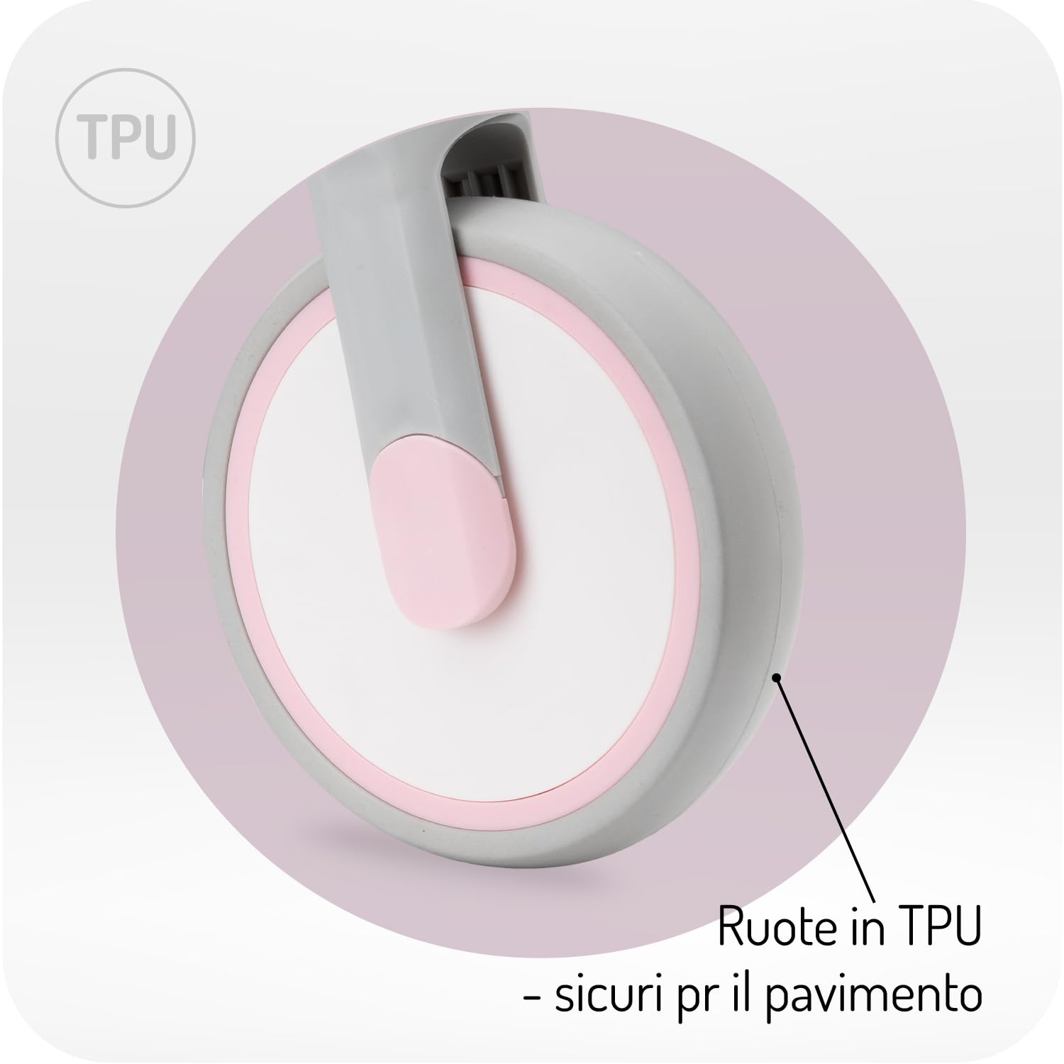 Triciclo senza pedali per bambini MoMi TEDI per bambine e bambini (peso massimo 25 kg), mini bicicletta senza pedali con ruote in plastica resistenti alla foratura, telaio in metallo leggero - 1,2 kg