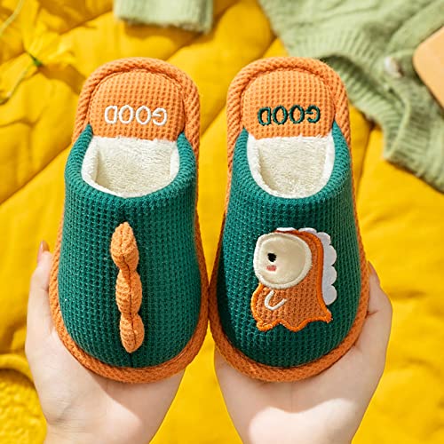 Baby Girls Boys Cartoon House Slippers Bedroom Home Slippers Cartoon Dinosaur Winter Cotton Slippers Plush Slipper2