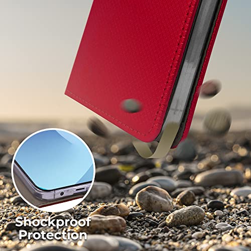 Moozy Cover per Samsung J3 2017, Rosso - Custodia