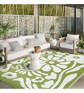Wonnitar Outdoor Rug 8x10,Waterproof Outdoor Rugs for Patios Clearance,Reversible Outside Plastic...