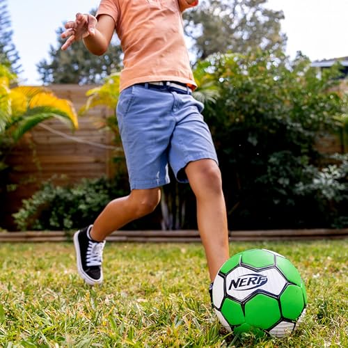 image for Nerf Proshot Kids Soccer Ball - Size 4 Indoor + Outdoor Youth Soccer B