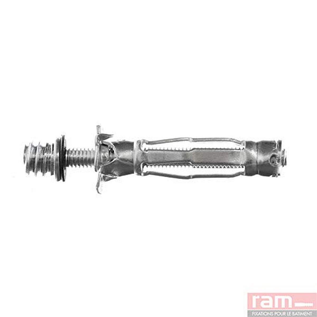 Ramfix - Tobillera de expansión con pasador de tornillo, 5 x 37 mm, color plateado, caja de 100 unidades