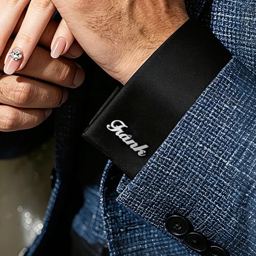Mancuernillas personalizadas de plata para hombre miniatura 6