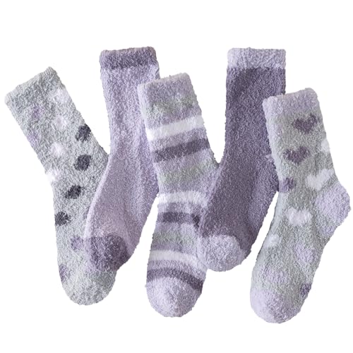 Fuzzy Socks for Women - 5 Pair Womens Socks