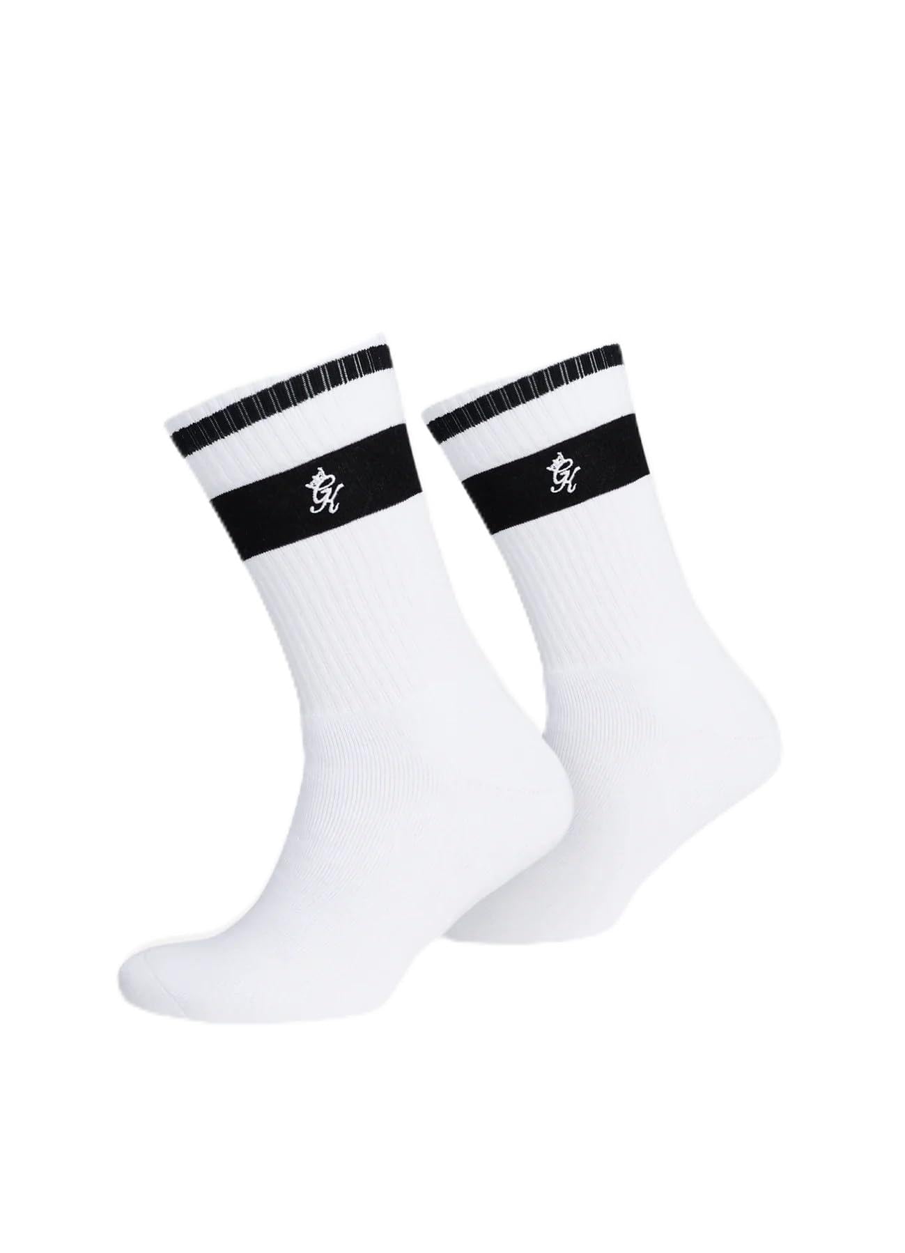 Gym King Unisex White Ryu Socks (2Pk) By