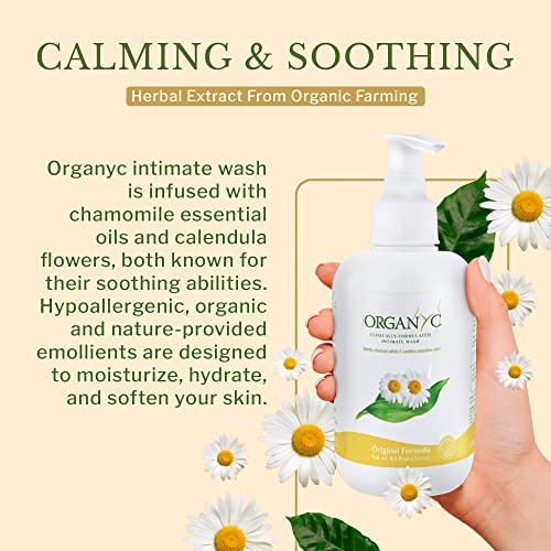 Organyc R00305 Feminine Intimate Wash For Sensitive Skin With Chamomile, Free From Chlorine, Parabens thumb #3