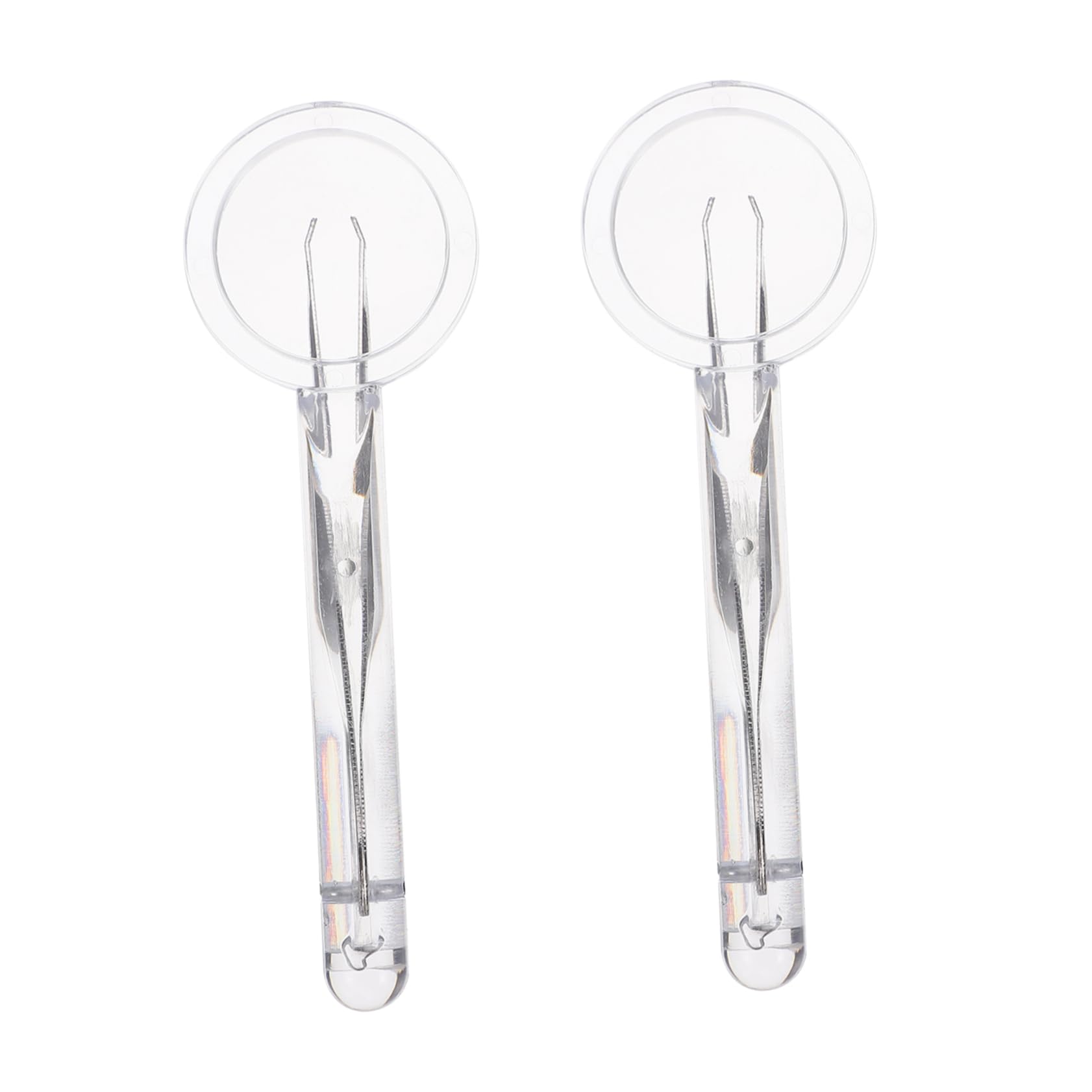 VALICLUD 1set Handheld Magnifying Glass with Tweezers Lightweight Optical Lens for Home Repair and Multi Purpose Use Durable and Portable Tool for All Ages 2pcs