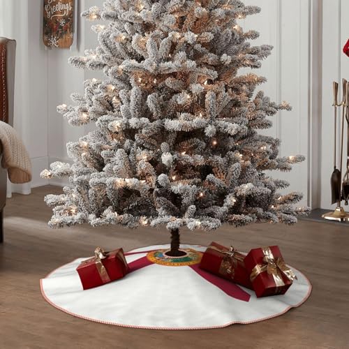 Jupe de sapin de Noël épaisse motif rustique Floride textile durable