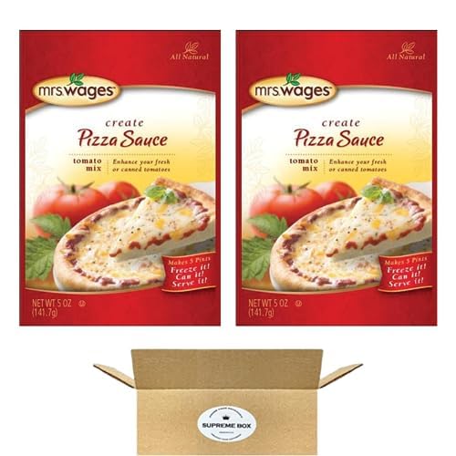 Mrs. Wages - Mezcla de tomate con salsa de pizza, paquetes de 5 onzas, paquete de 2 (10 onzas en total)