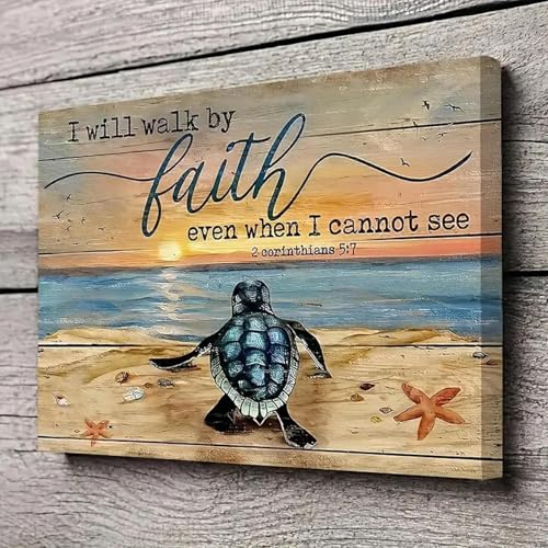 Although I cannot see the Bible scripture canvas wall paintings