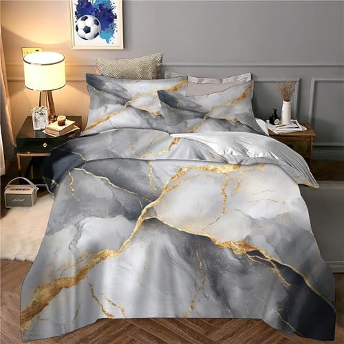 Housse de couette douce hypoallergique effet 3D pour lit double - 6