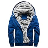 FORUU Men's Winter Thicken Fleece Sherpa Lined Zipper Hoodie Sweatshirt Jacket