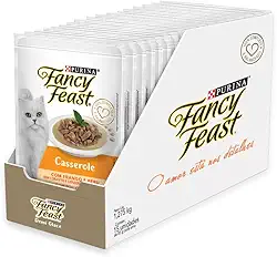 Pack Nestlé Purina Fancy Feast Ração Úmida Para Gatos Casserole Frango & Peru - Com 15 Sachês 85g