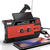 Diverse Stromversorgung: Dieses Radio lassen sich per Handkurbel, über Solarpanel oder via USB aufladen. Durch die Handkurbel and Solarpanel kann es ohne Batterie und Steckdose funktionieren. Ideal auch für die Werkstatt, zum Campen oder für draußen.