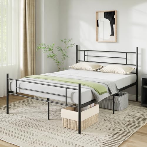 Novilla Rete Letto Matrimoniale 160x190 Struttura Letto con Testiera e Pediera, Supporto a Doghe in...