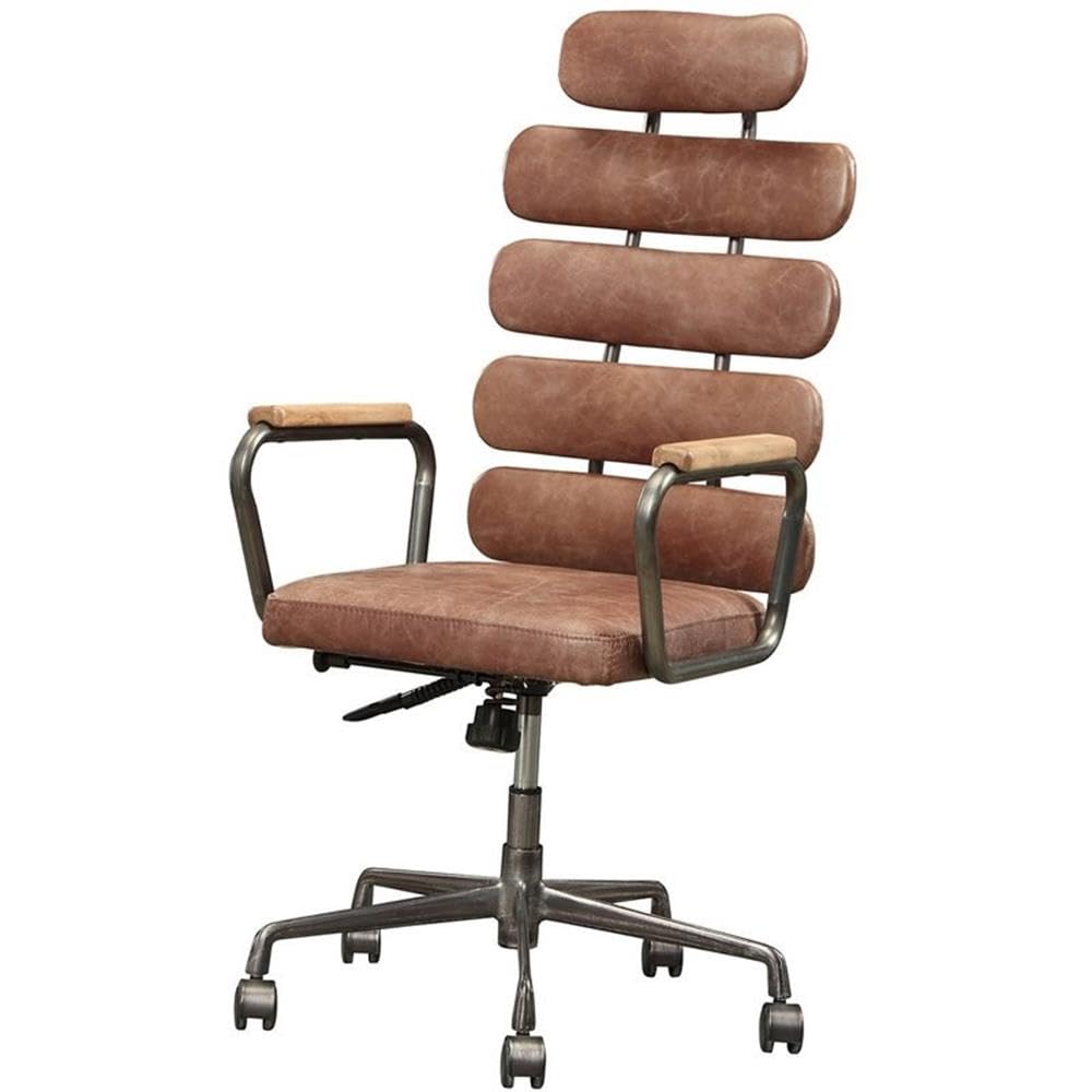 Amazon.com: Acme Calan Leather High Back Adjustable Swivel Office