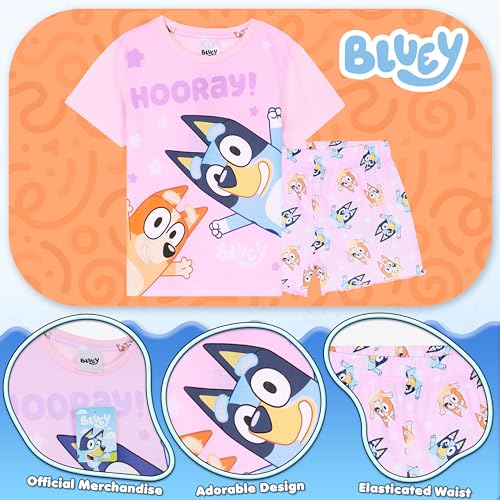 Bluey Short Pajama Set for Girls, Soft Breathable Loungewear - Gifts for Girls3