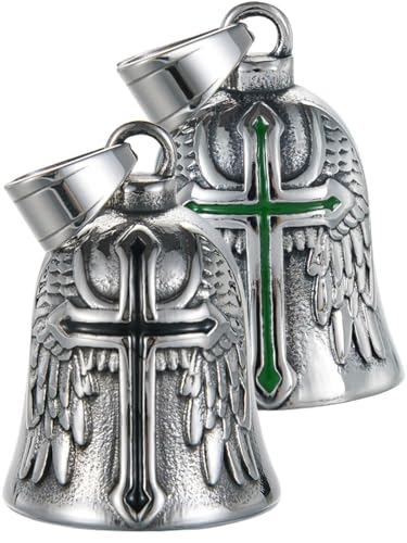 Image of Motorcycle Bell Guardian Angel Charm - Weather-resistant Good Luck Gremlin Bells With Gift Box, Legend Card, Keychain