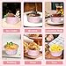 100 Pack 5oz Cupcake Pans with Dome Lids, Disposable Ramekin Cupcake Liners,Reusable Mini Muffin Case Dessert Containers for Birthday Wedding Party - Pink
