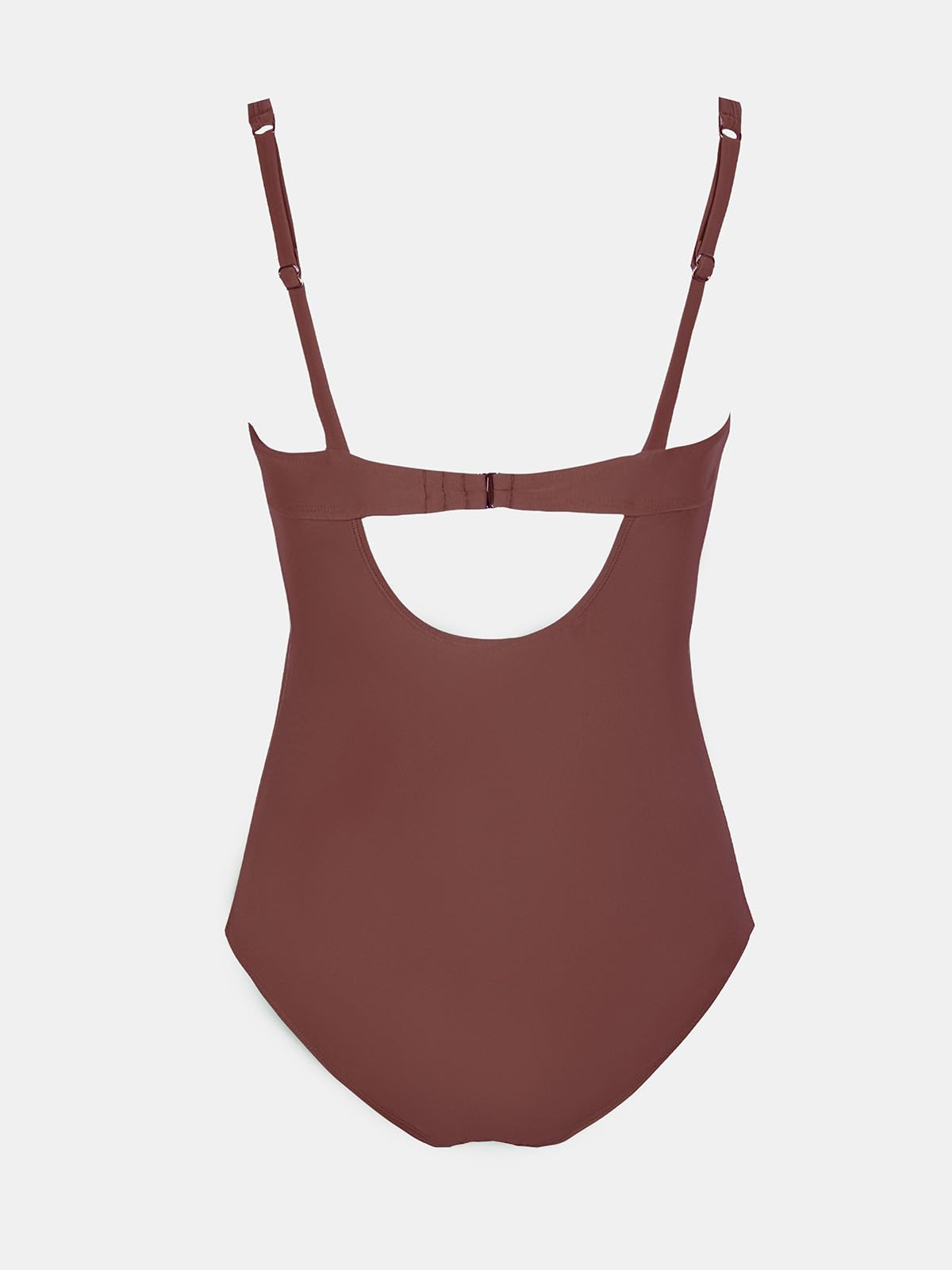 CUPSHE Maillot de bain une pièce pour femme - Col carré - Découpe dans le dos - Cordon de serrage - Crochet à nouer dans le dos