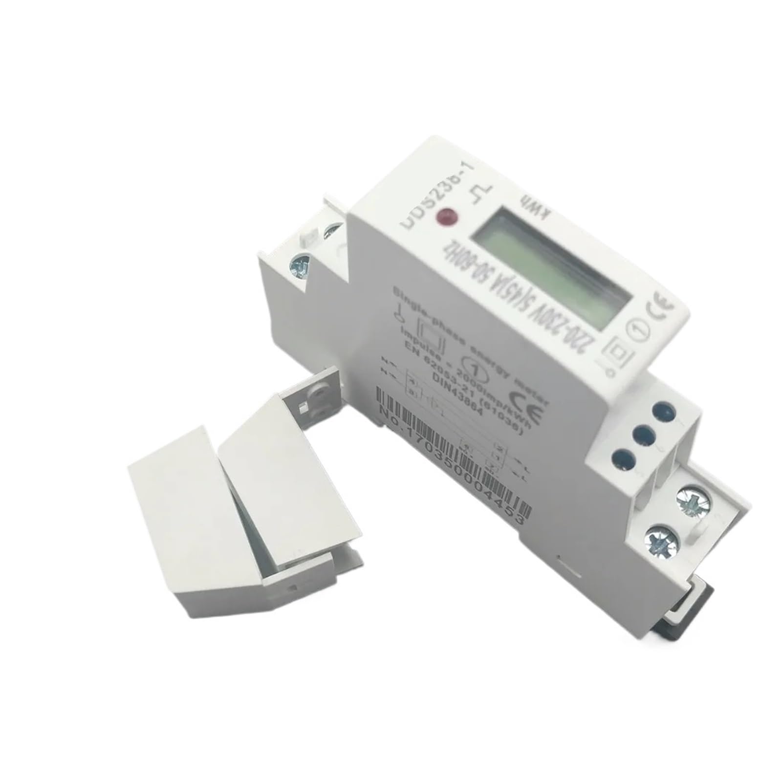 Contatore di energia 5 A 45A 220V 50HZ 60HZ Display Monofase su Guida DIN KWH Wattora Contatore di energia su Guida DIN