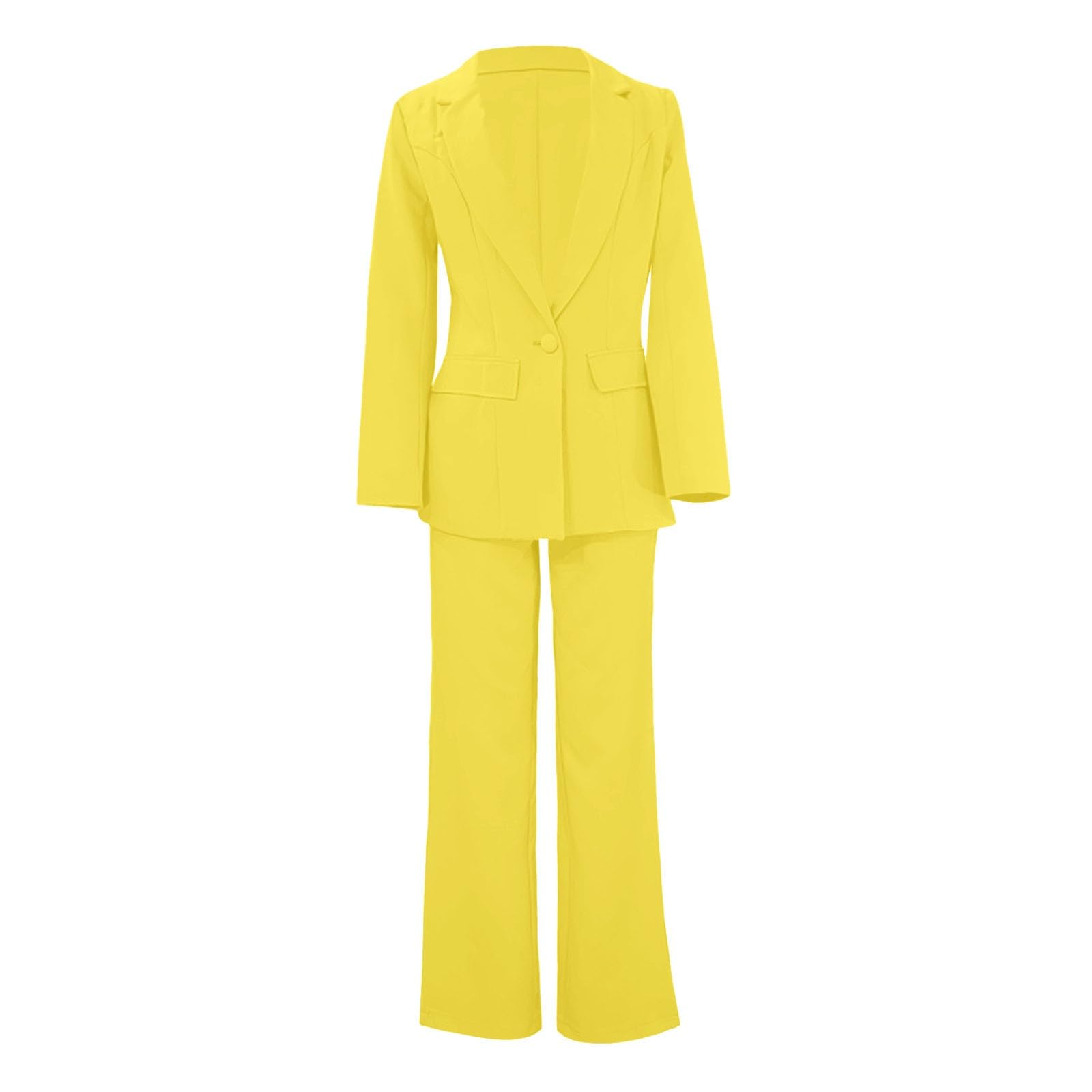 Damen Hosenanzug Elegant 2 Teilig - Zweiteiliger 2-Teiliges Anzug Set Streifen Festlich Hochzeit Business Blazer Anzughosen Einreiher/Zwei Frühling Sommer Damenanzug